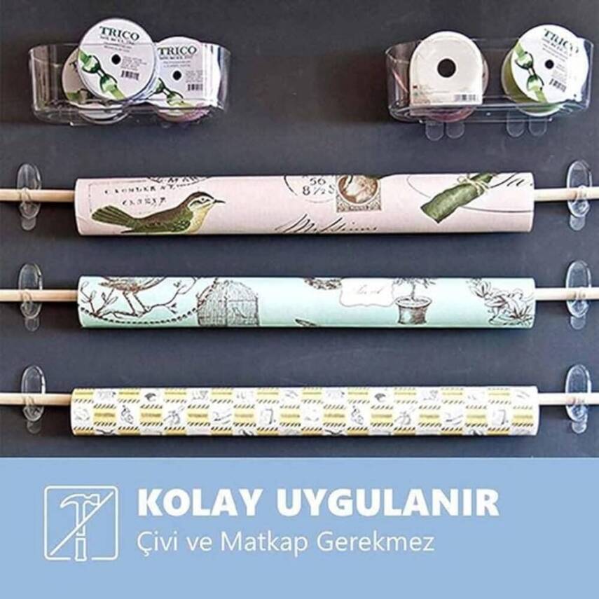 3M Command İpli Askı Arkası, Küçük, Şeffaf, İz Bırakmaz, Güçlü Yapışma - 6