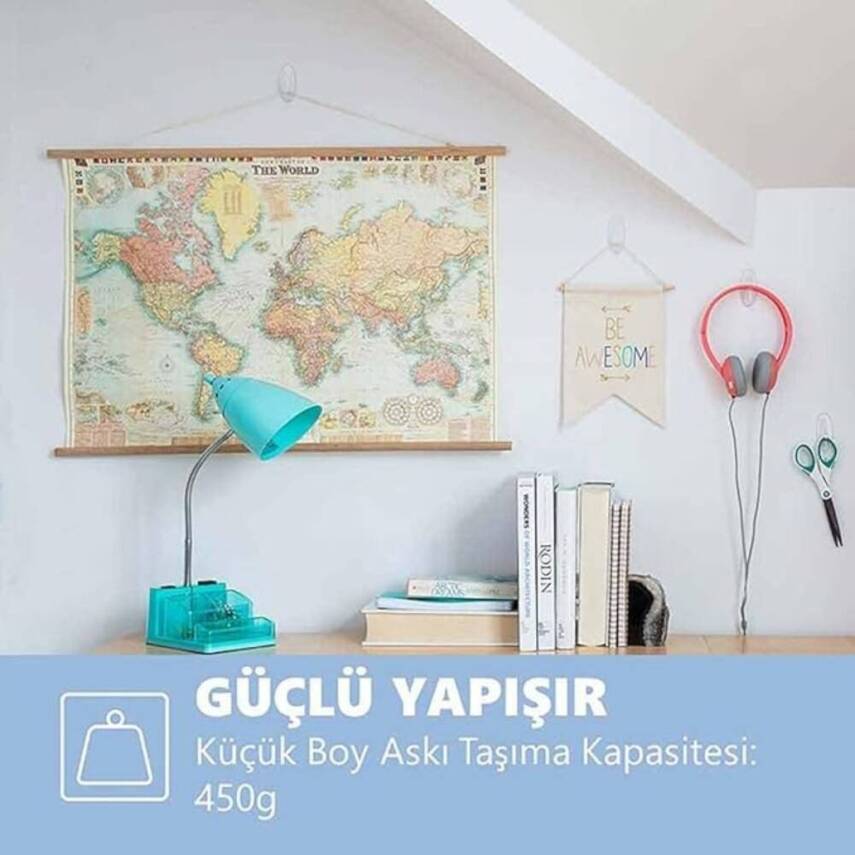 3M Command İpli Askı Arkası, Küçük, Şeffaf, İz Bırakmaz, Güçlü Yapışma - 7