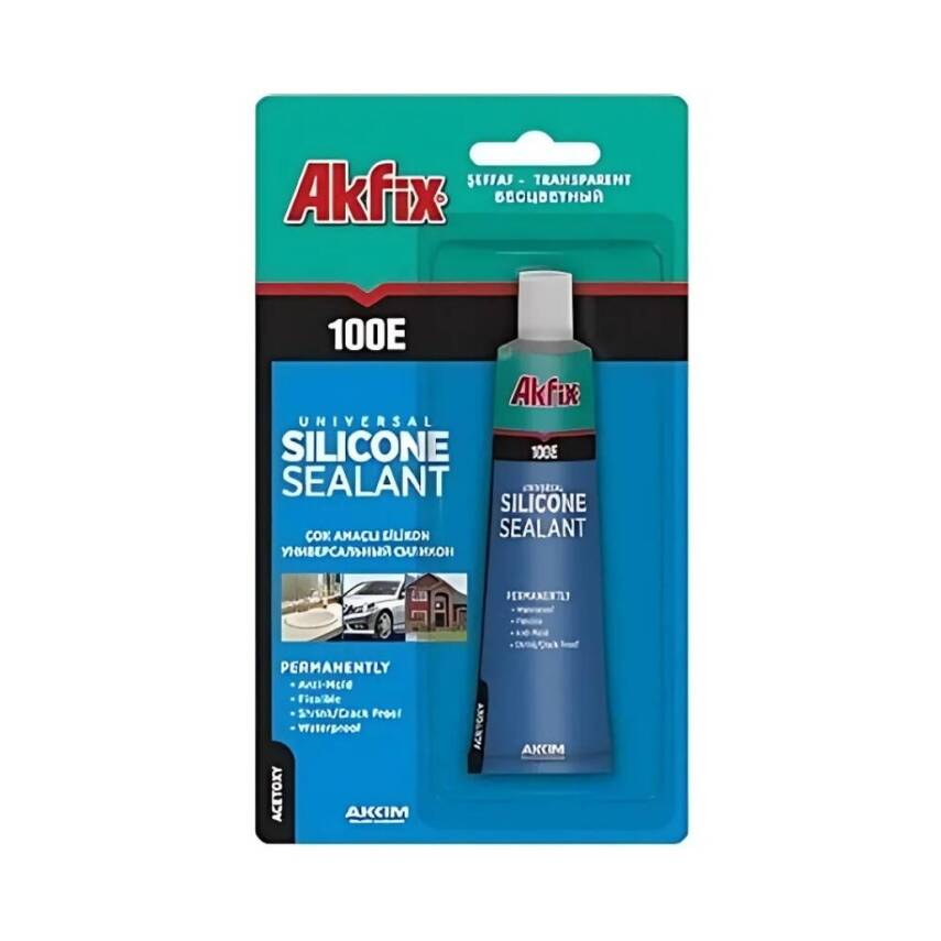 Akfix 100E Çok Amaçlı Tüp Silikon , 50 ml - 1