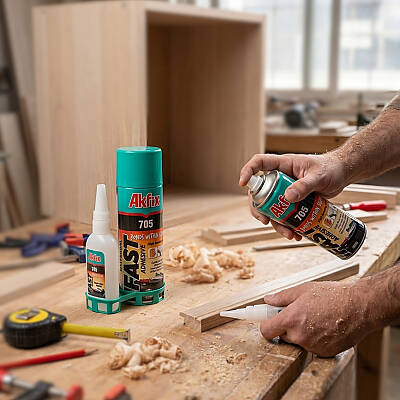 Akfix 705 Hızlı Yapıştırıcı, MDF Kit, 50 gram - 200 ml - 3