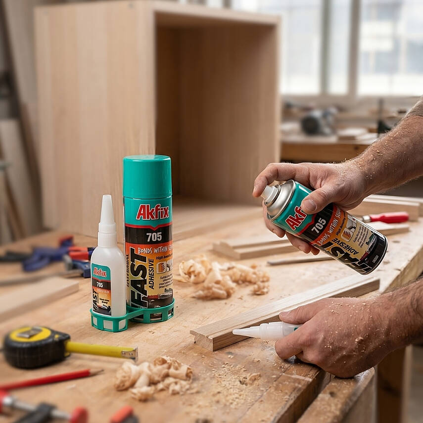 Akfix 705 Hızlı Yapıştırıcı, MDF Kit, 50 gram - 200 ml - 3