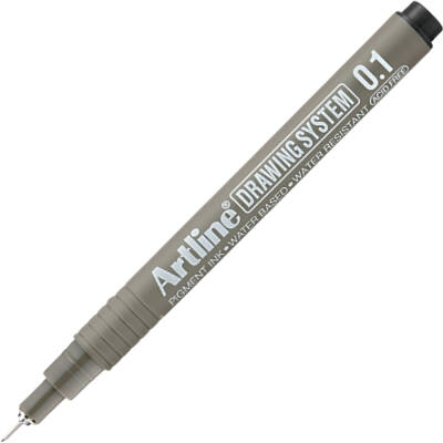 Artline Çizim Kalemi Drawing System 231, 0.1 Siyah, Asitsiz, Dayanıklı - 1