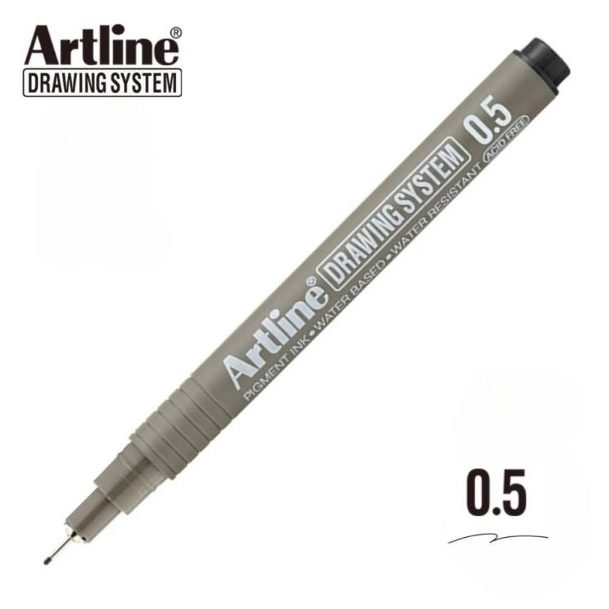 Artline Çizim Kalemi Drawing System 235, 0.5 Siyah, Asitsiz, Dayanıklı - 2
