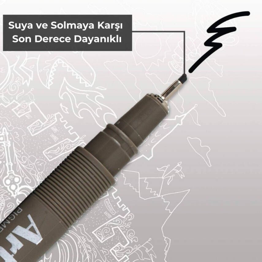 Artline Drawing System 232 Teknik Çizim Kalemi, 0.2 mm Uçlu, Siyah - 5