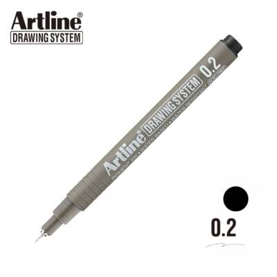 Artline Drawing System 232 Teknik Çizim Kalemi, 0.2 mm Uçlu, Siyah - 2