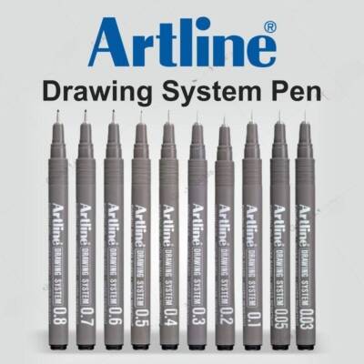 Artline Drawing System 237 Teknik Çizim Kalemi, 0.7 mm Uçlu, Siyah - 7