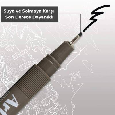 Artline Drawing System 23FN Teknik Çizim Kalemi, Fırça Uçlu, Siyah - 6