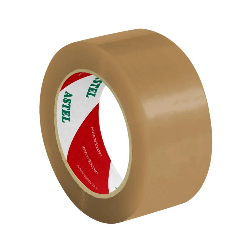 Astel Koli Bandı, 45 mm, 40 m, Kahverengi, Dayanıklı ve Güçlü Yapışkan - 1