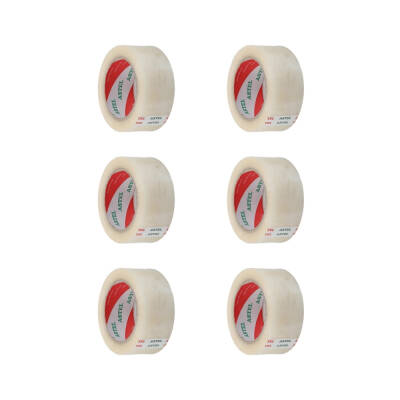 Astel Koli Bandı, 6 Adet, 45 mm 100 m, Şeffaf, Hotmelt, Dayanıklı - 2