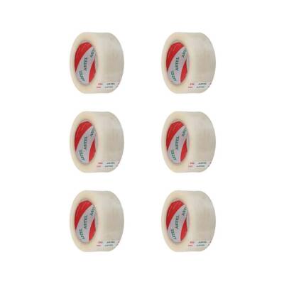 Astel Koli Bandı, 6 Adet, 45 mm 100 m, Şeffaf, Hotmelt, Dayanıklı - 2