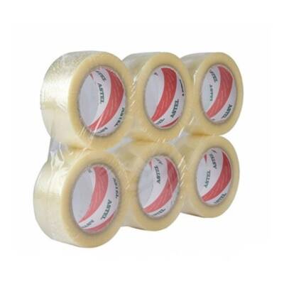 Astel Koli Bandı, 6 Adet, 45 mm 100 m, Şeffaf, Hotmelt, Dayanıklı - 3