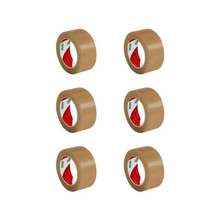 Astel Koli Bandı, 6 Adet 45 mm 40 m, Kahverengi, Hotmelt, Dayanıklı - 2