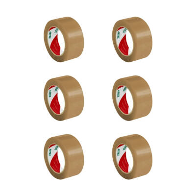 Astel Koli Bandı, 6 Adet, 45 mm x 100 m, Kahverengi, Hotmelt Yapışkan - 2