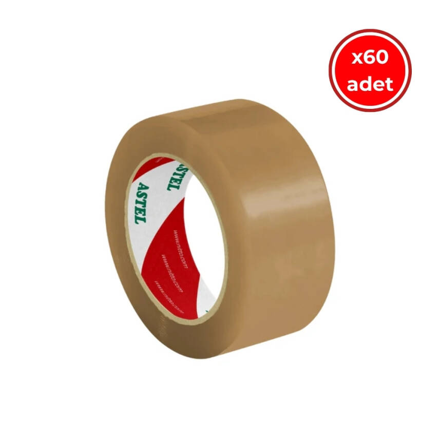 Astel Koli Bandı, 60 Adet, 45mm x 100 m, Kahverengi, Hotmelt Yapışkan - 1