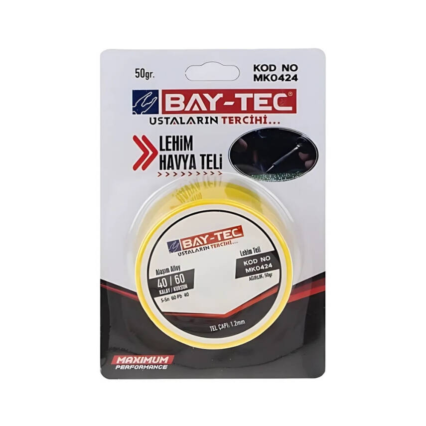 BAY-TEC Lehim Teli, 50 Gram, Yüksek Kalite, Dayanıklı ve Uzun Ömürlü - 1