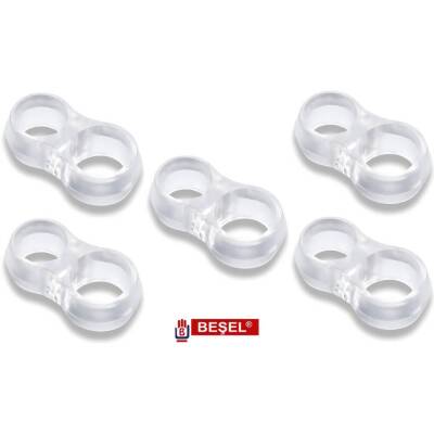 Beşel Plastik 5'li Kapı - Pencere Stoperi, Koruyucu Silikon Tampon - Beşel