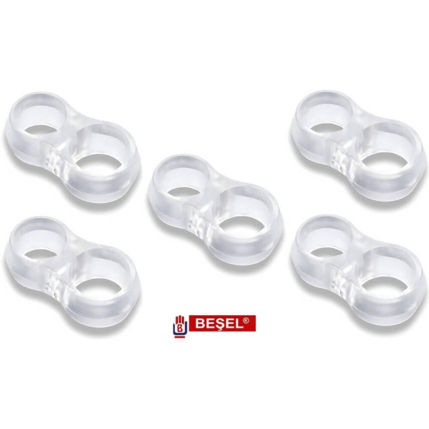 Beşel Plastik 5'li Kapı - Pencere Stoperi, Koruyucu Silikon Tampon - 1