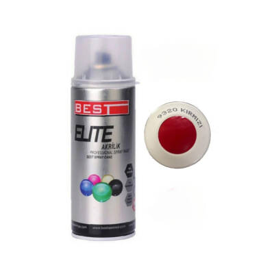 Best Elite Akrilik Sprey Boya, RAL= 9320 - Kırmızı, 400 ml, Dayanıklı - Best