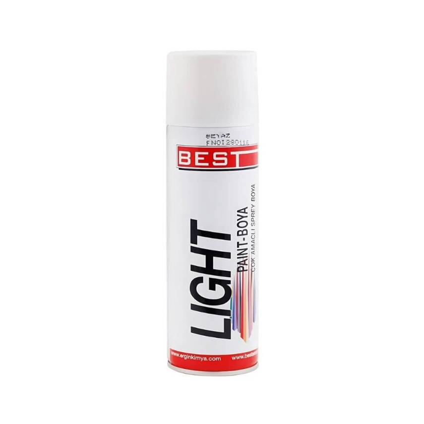 Best Light Çok Amaçlı Sprey Boya, Beyaz, 400 ml, Hızlı Kuruyan Yapı - 1