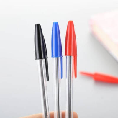 BIC Cristal Medium Tükenmez Kalem, 50 Adet, 3 km Yazma, Kırmızı, 1.0mm - 6
