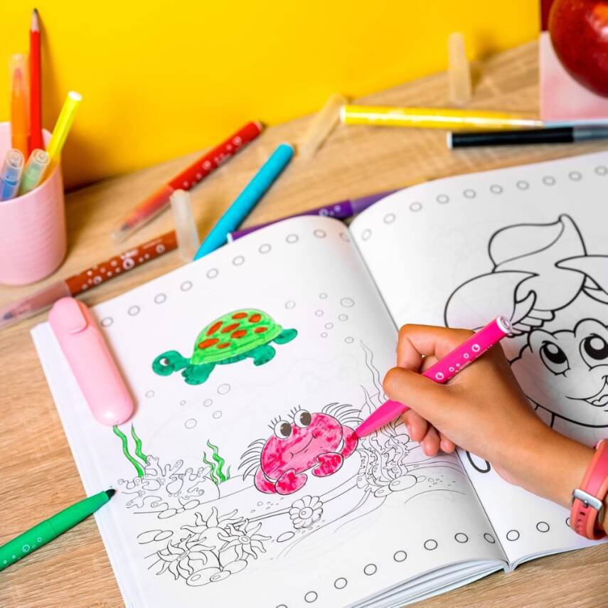BIC Kid Couleur Keçeli Kalem, 12 Renk, Canlı ve Yıkanabilir Mürekkep - 6