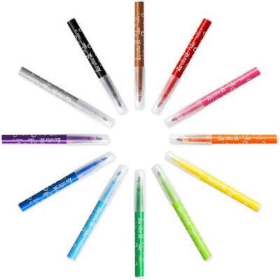 BIC Kid Couleur Keçeli Kalem, 12 Renk, Canlı ve Yıkanabilir Mürekkep - 4