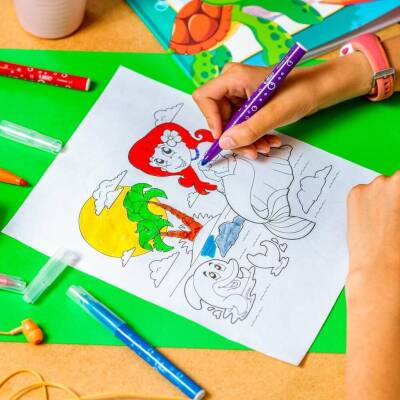 BIC Kid Couleur Keçeli Kalem, 24 Renk, Canlı ve Yıkanabilir Mürekkep - 8