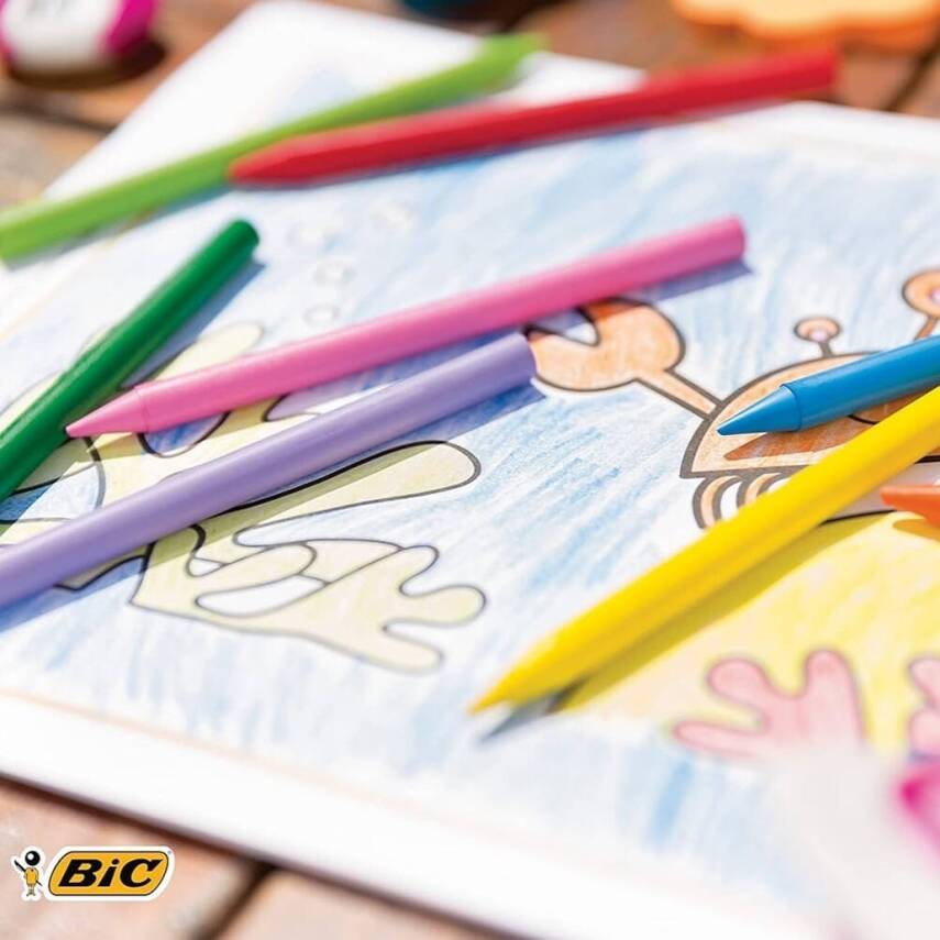 BIC Plasticdecor Pastel Boya Seti, 12 Renk, Canlı ve Dayanıklı Renkler - 5