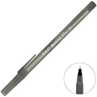 BIC Round Stic Tükenmez Kalem, 60 Adet, Siyah, 1.0 mm, Yağ Bazlı - 3