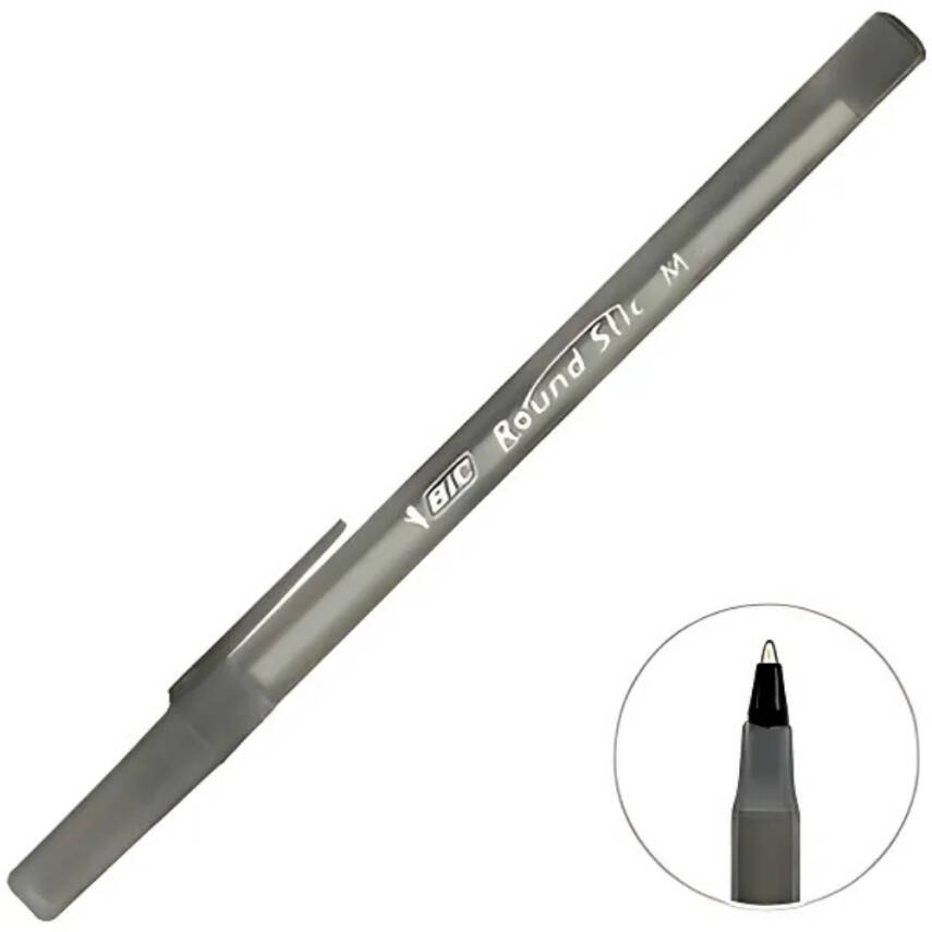 BIC Round Stic Tükenmez Kalem, 60 Adet, Siyah, 1.0 mm, Yağ Bazlı - 3