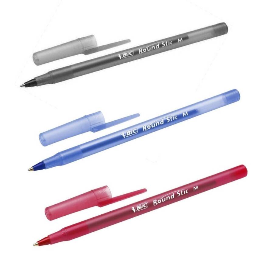 BIC Round Stic Tükenmez Kalem, 60 Adet, Siyah, 1.0 mm, Yağ Bazlı - 7