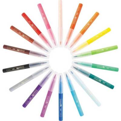 BIC Visa Fırça Uçlu Keçeli Kalem Seti, 18 Renk, Yumuşak ve Esnek Uçlu - 2