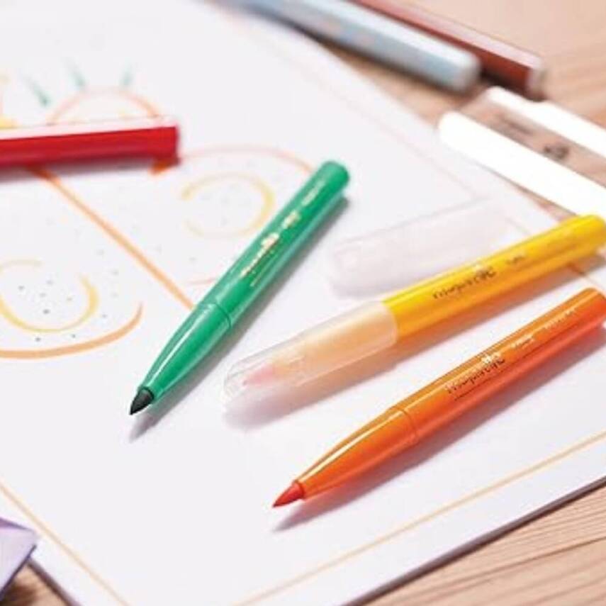 BIC Visa Fırça Uçlu Keçeli Kalem Seti, 18 Renk, Yumuşak ve Esnek Uçlu - 4