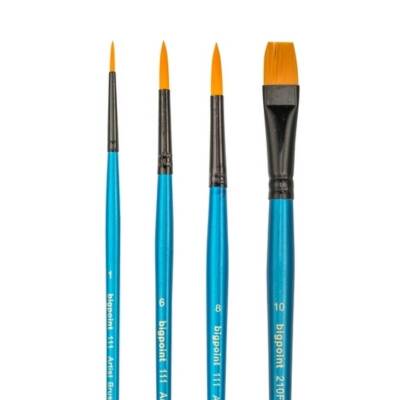 Bigpoint 111 & 210F Serisi Sentetik Kıl Fırça Seti, 4’lü, No:1,6,8,10 - 3
