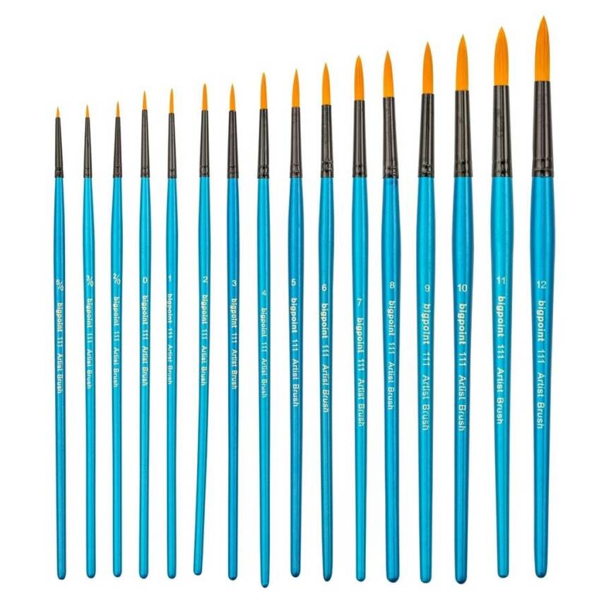 Bigpoint 111 Serisi Yuvarlak Fırça, No: 10, Golden Sentetik Kıllı - 3