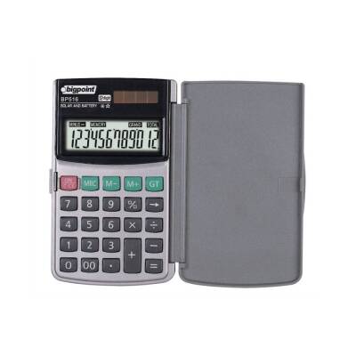Bigpoint 12 Haneli Cep Tipi Hesap Makinesi, Güneş Enerjili, Kompakt - Bigpoint