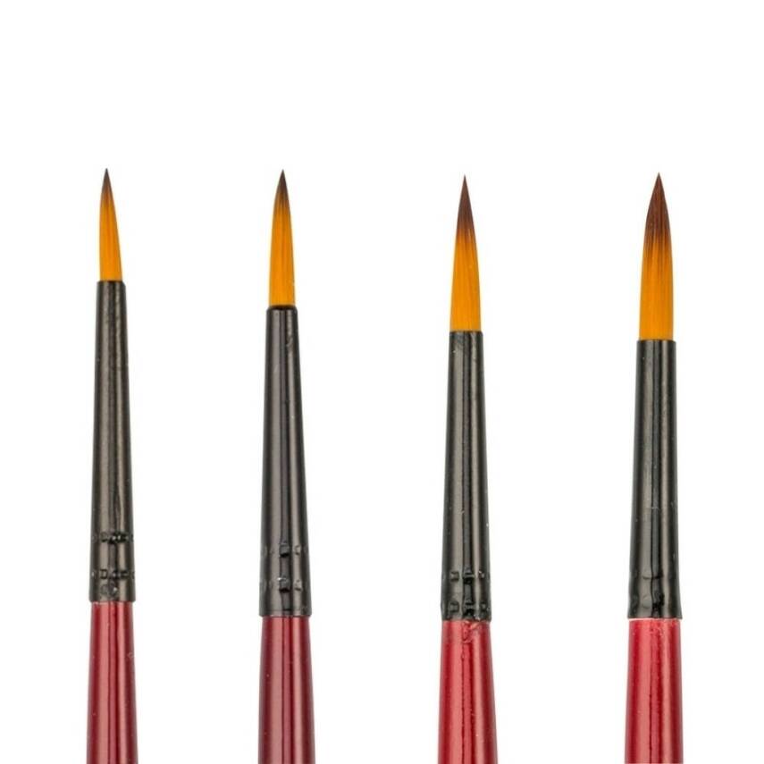 Bigpoint 123 Serisi Sentetik Kıl Fırça Seti,4’lü, No:1,3,5,7, Suluboya - 3