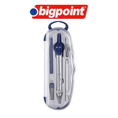 Bigpoint 5'li Pergel Seti, Çift Ayağı Bükülebilir, Paslanmaz Metal - 2