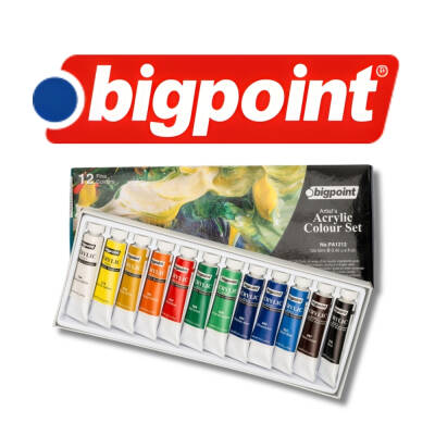 Bigpoint Artist's Tüp Akrilik Boya Seti, 12 Renk, 12 ml, Akışkan - 4