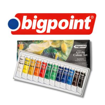 Bigpoint Artist's Tüp Akrilik Boya Seti, 12 Renk, 12 ml, Akışkan - 4