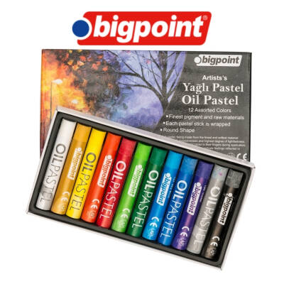 Bigpoint Artists's Yağlı Pastel Boya, 12 Renk, Yoğun Pigmentli, Canlı - 2