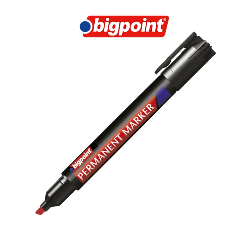 Bigpoint Asetat Kalemi, Kesik Uç, Hızlı Kurur, Suya Dayanıklı, Kırmızı - 2