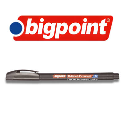 Bigpoint Asetat Kalemi, Siyah, 0.3 mm, İnce Uçlu, Suya Dayanıklı - 4