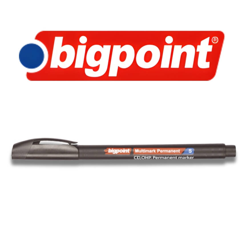 Bigpoint Asetat Kalemi, Siyah, 0.3 mm, İnce Uçlu, Suya Dayanıklı - 4