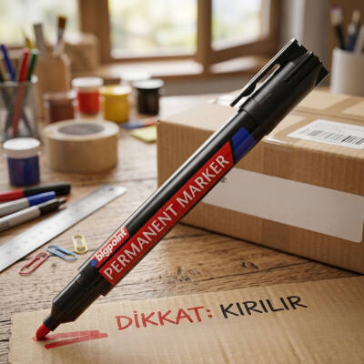 Bigpoint Asetat Kalemi, Yuvarlak Uçlu, Hızlı Kuruyan Yapı , Kırmızı - 2