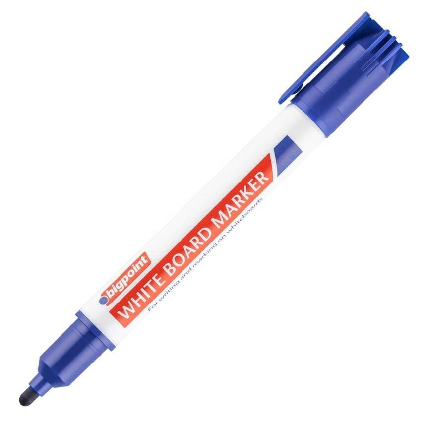 Bigpoint Board Marker, Su Bazlı, İz Bırakmaz, Tahta Kalemi, Mavi - 1