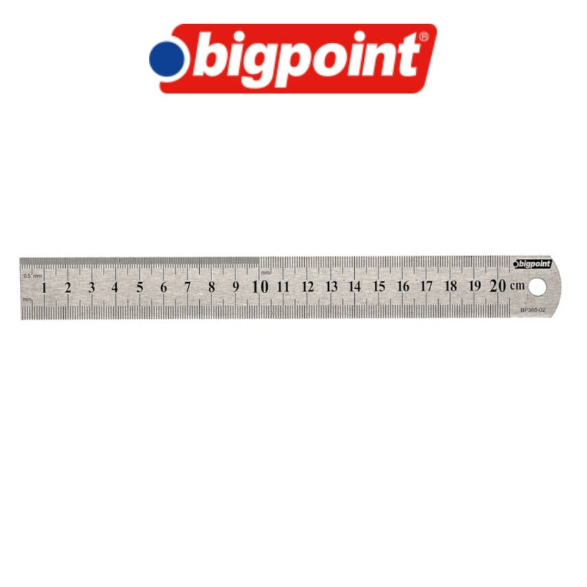Bigpoint Çelik Cetvel, 20 cm, Paslanmaz Çelik - 2