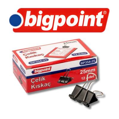 Bigpoint Çelik Kıskaç, 25 mm, 85 Sayfa Kapasite, Paslanmaz, Dayanıklı - 3