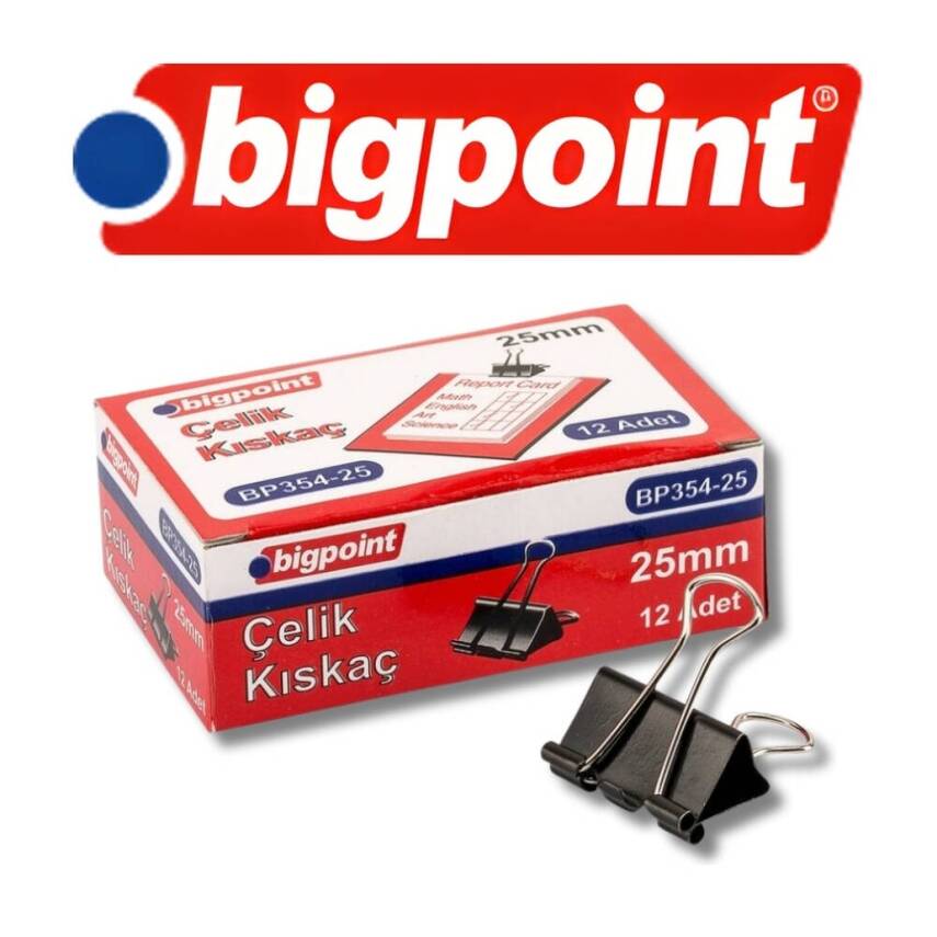 Bigpoint Çelik Kıskaç, 25 mm, 85 Sayfa Kapasite, Paslanmaz, Dayanıklı - 3