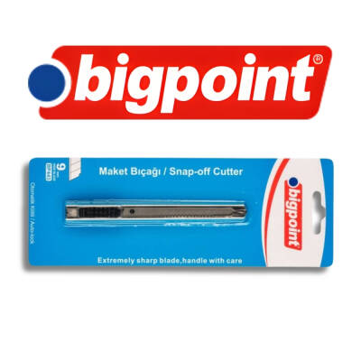 Bigpoint Cep Tipi Maket Bıçağı, 9 mm, Karbon Çelik, Kırılabilir Uçlu - 4